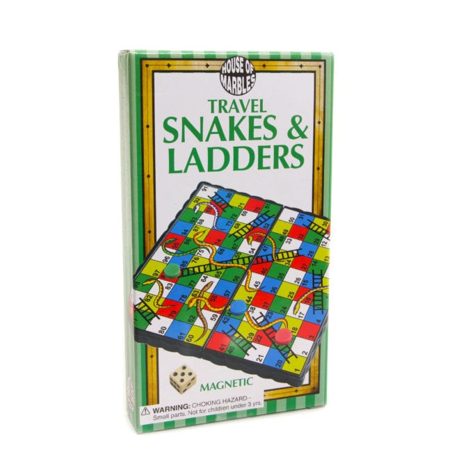 Snakes & Ladders Travel Game House of Marbles