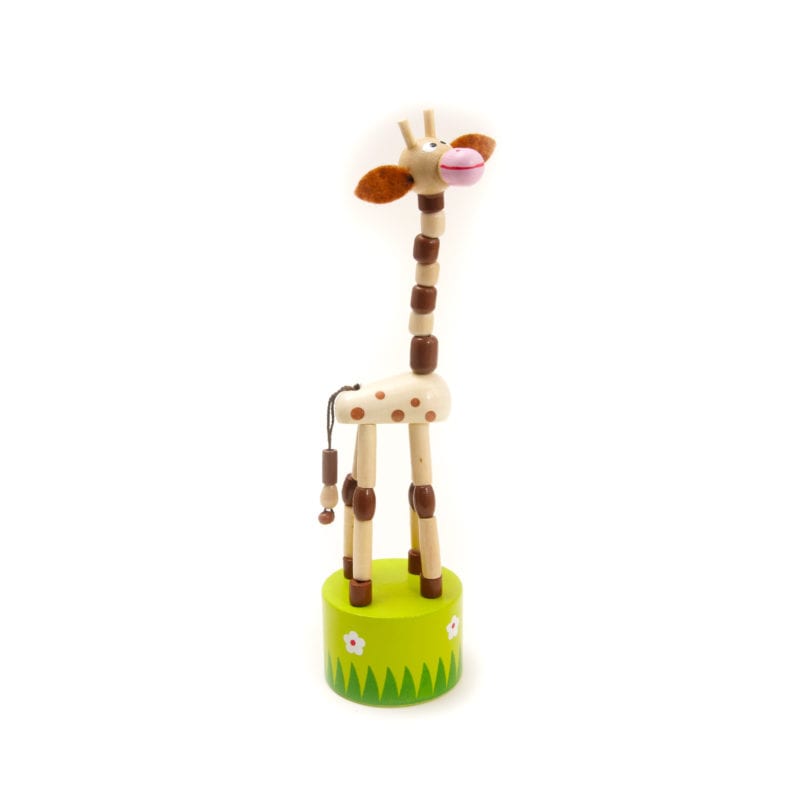 Jiggling Giraffe Thumb Push Toy House of Marbles