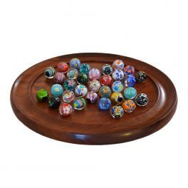 Collectable Handmade Solitaire Board & Marble Set - House of Marbles
