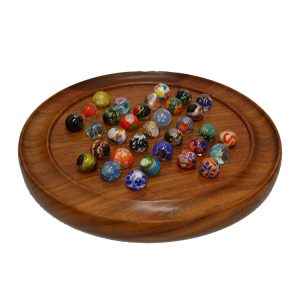 Collectable Handmade Solitaire Board & Marble Set