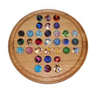 luxury solitaire board game - house of marbles and teign valley glass