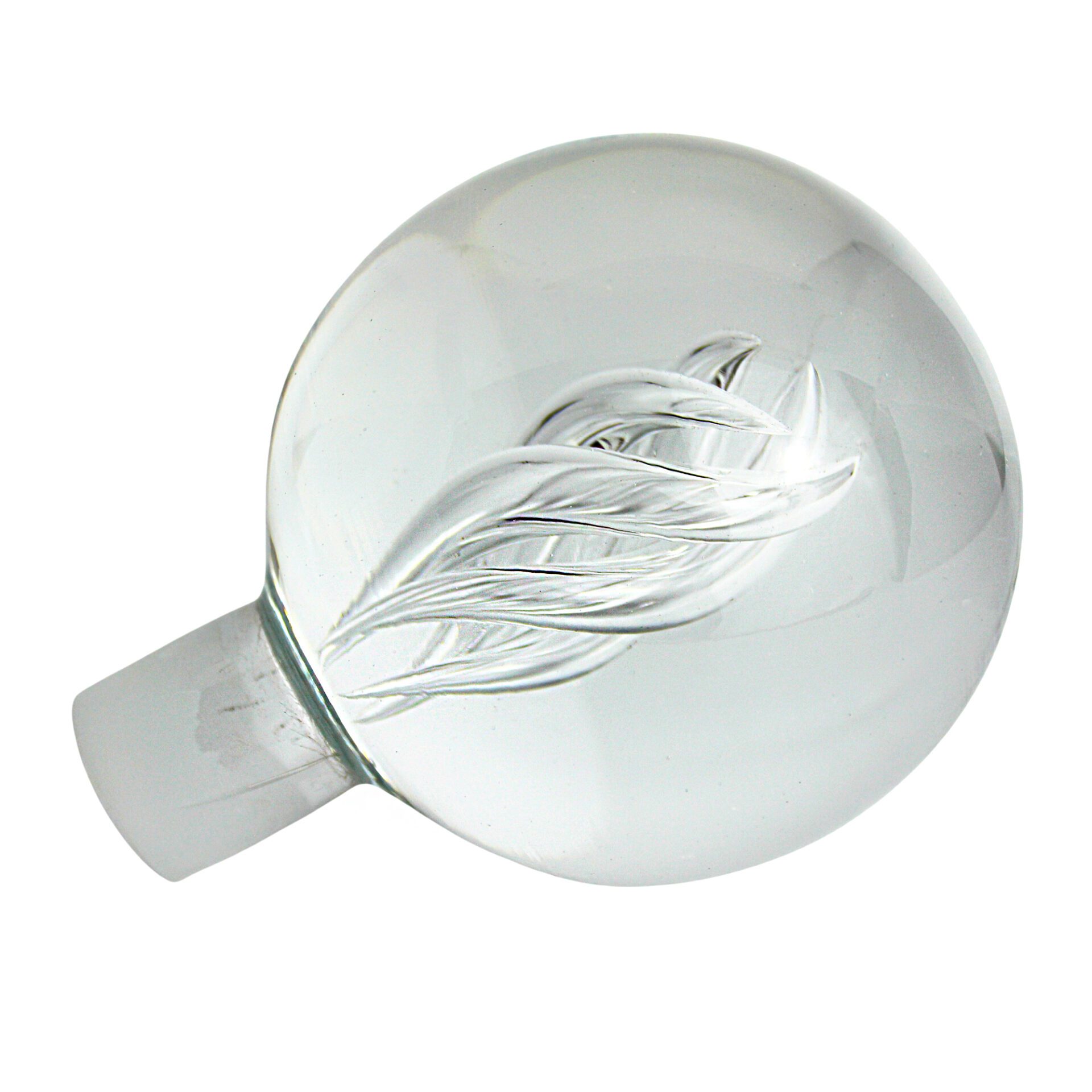 Serpentine Air Twist Clear Glass Banister Ball House of Marbles