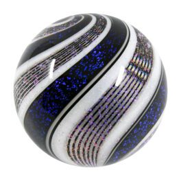 Dichroic Liner Marble | Black & white - 37mm
