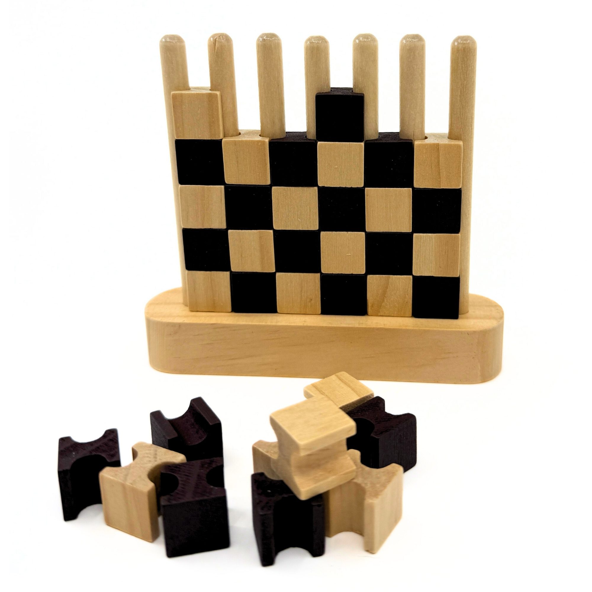 Wooden Row-of-Four Game - Image 2
