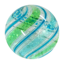 Clear Swirl Marble | Blue & Green - 37mm