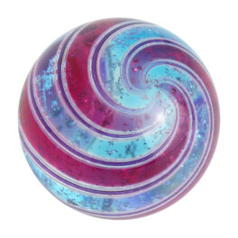 Clear Swirl Marble | Pink & Blue - 37mm