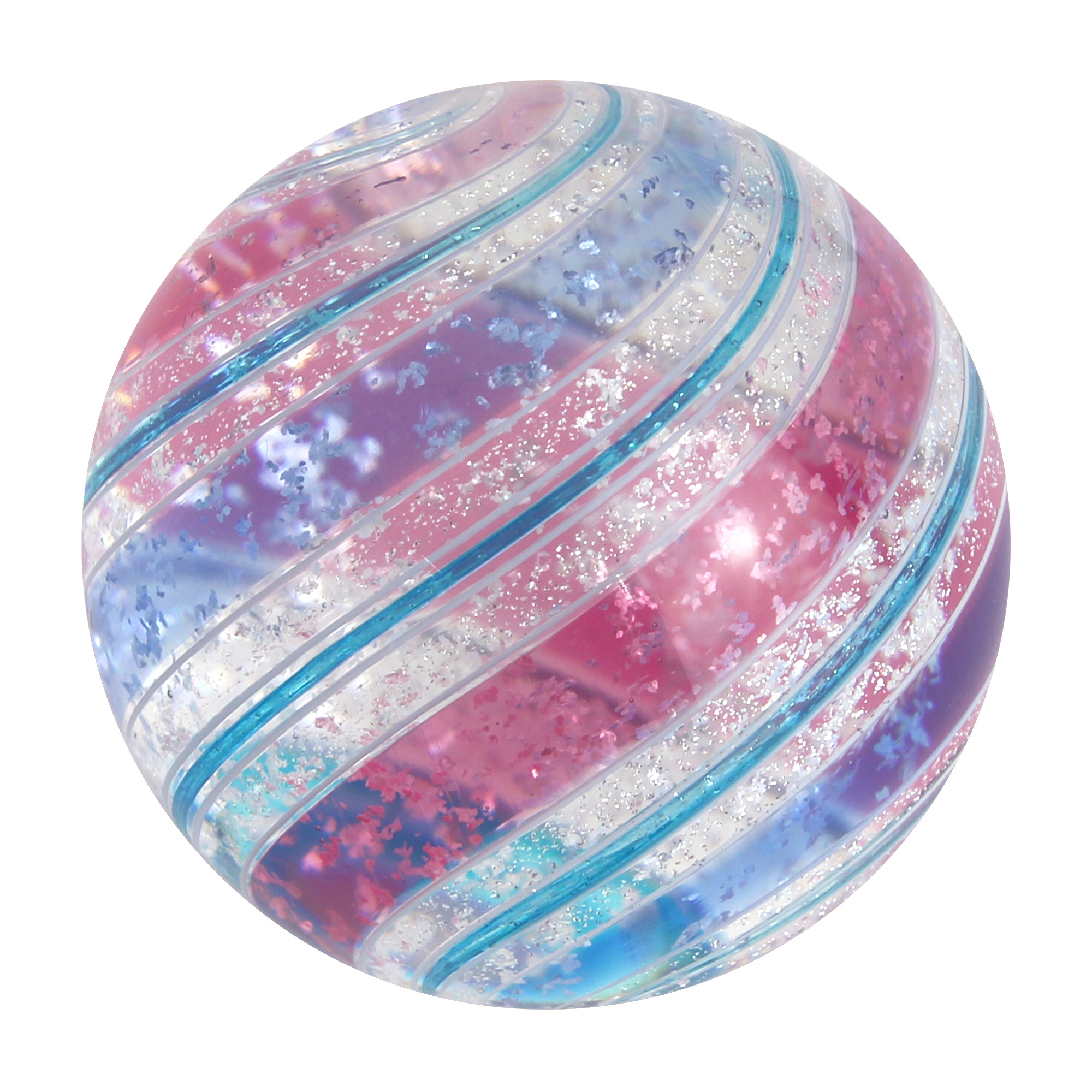 Clear Swirl Marble | Pink & Blue - 38mm - Image 2