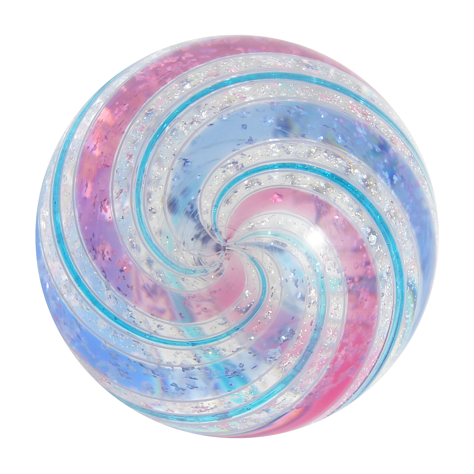 Clear Swirl Marble | Pink & Blue - 38mm - Image 3