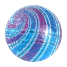 Clear Swirl Marble | Blue & Purple - 37mm