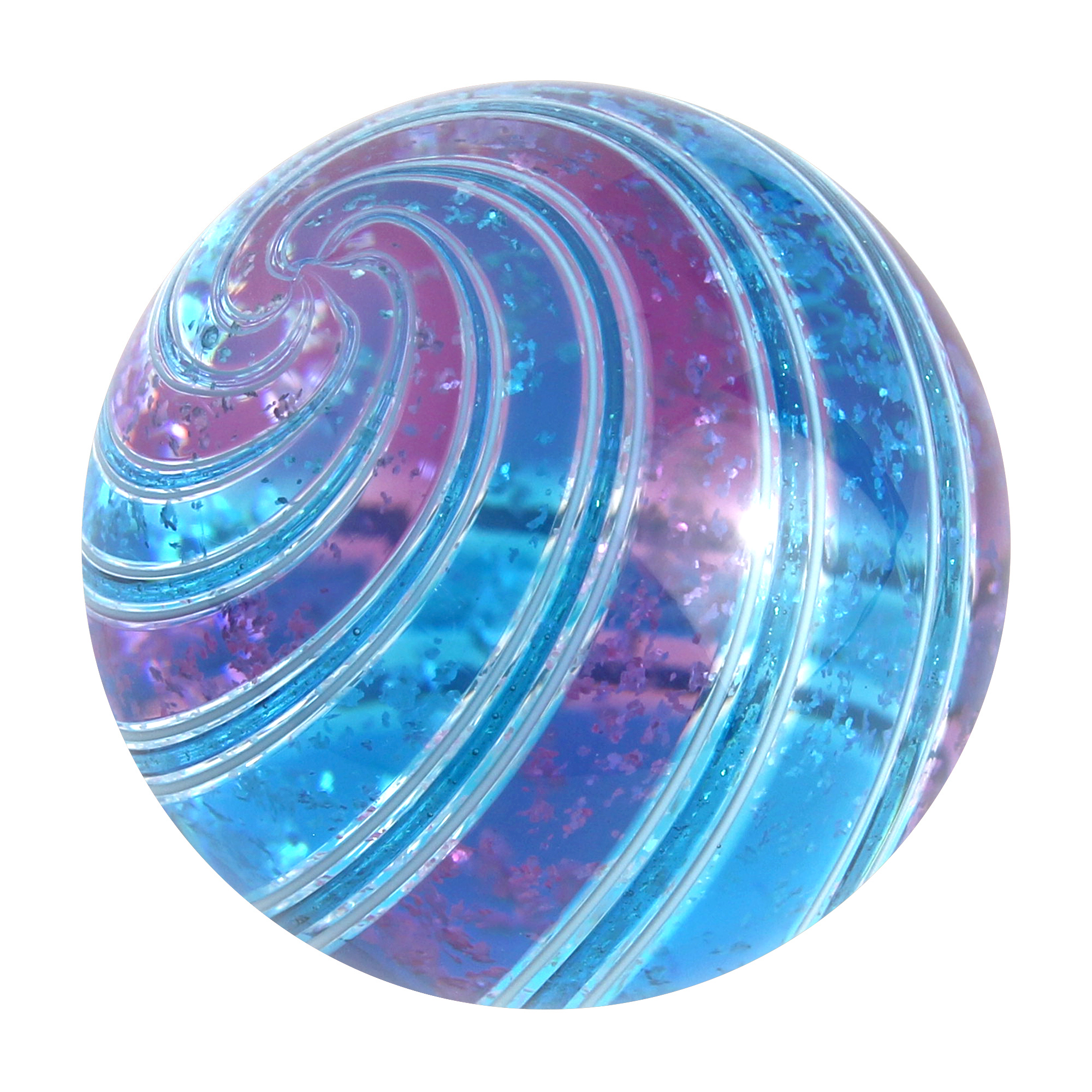 Clear Swirl Marble | Blue & Purple - 37mm