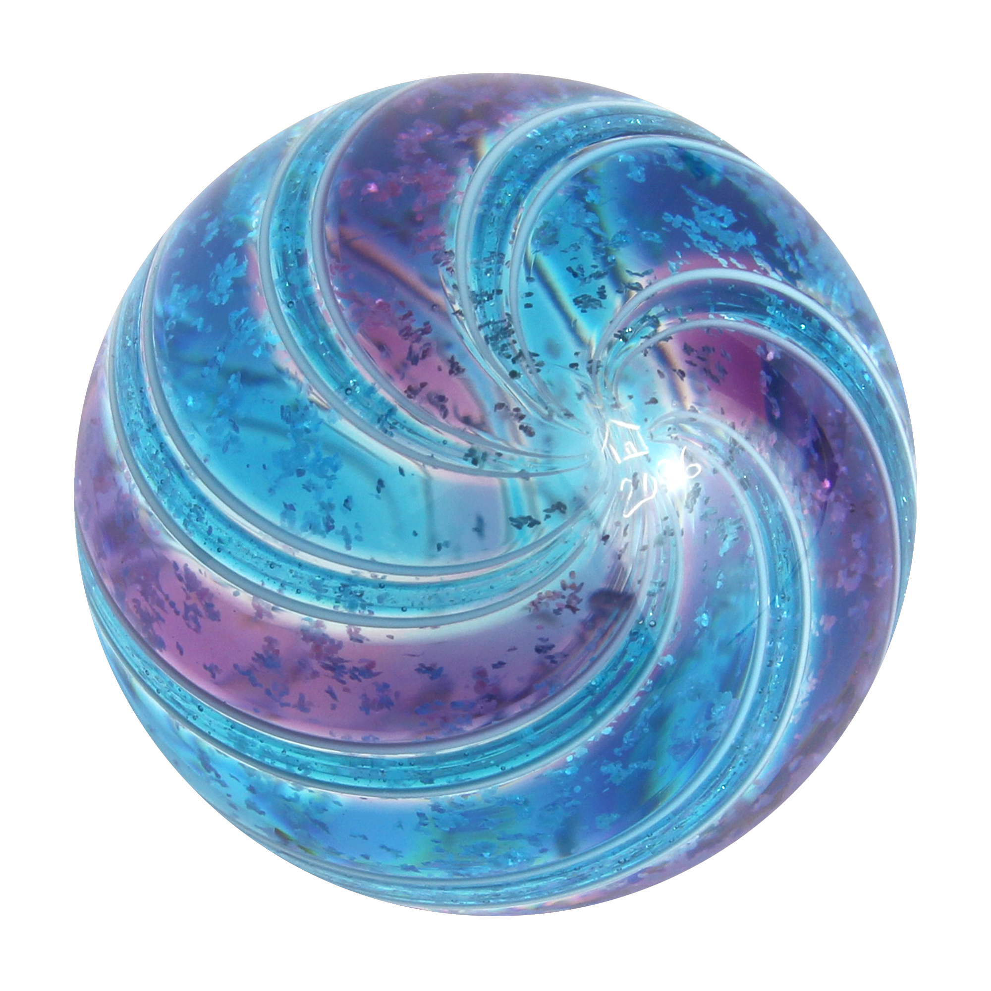 Clear Swirl Marble | Blue & Purple - 37mm - Image 3