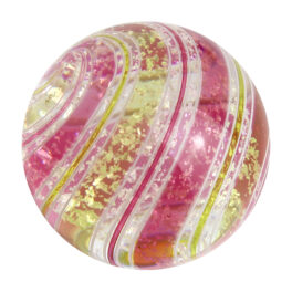 Clear Swirl Marble | Yellow & Pink - 38mm