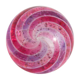 Clear Cane Swirls Marble | Pink & Purple - 36mm